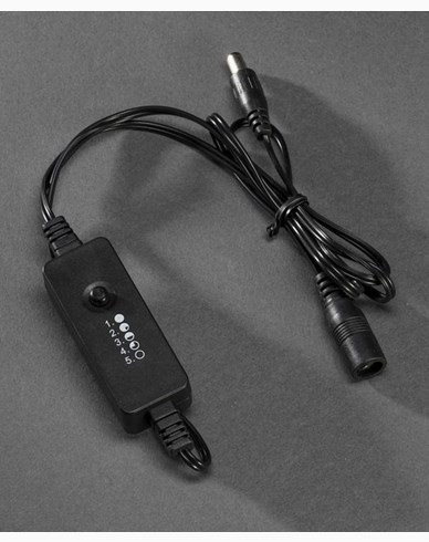 Konstsmide Dimmer 5 trinn innendørs svart, svart kabel 24V / IP20