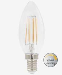 AIRAM Filament LED 3-vaiheinen himmennysrengas muistilla, kynttilälamppu