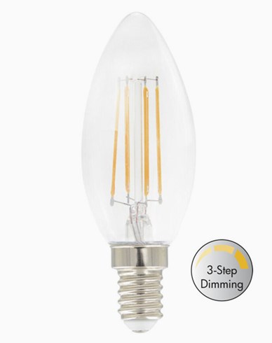 AIRAM Filament LED 3-vaiheinen himmennysrengas muistilla, kynttilälamppu