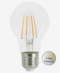 Airam Filament LED 3-stegs dimring med minne, normallampa