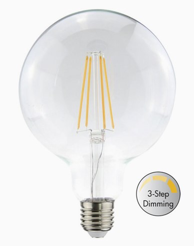 Airam Filament LED 3-stegs dimring med minne, glob 125mm