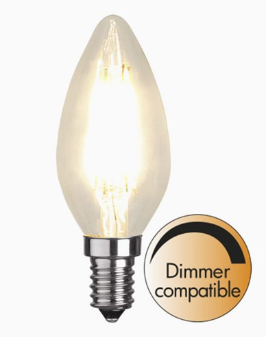 Star Trading LED filament kronljuslampa E14 4,2W (37W) Dim