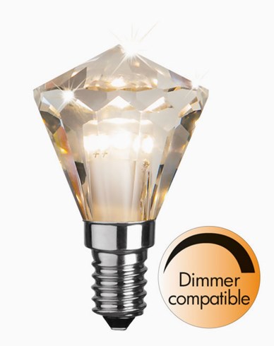 Star Trading LED-pære E14 P45 Diamond, 3W/2700K dim