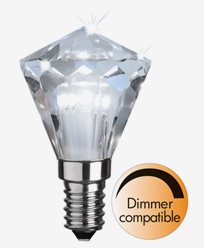 Star Trading LED-lampa E14 P45 Diamond, 3W/4000K dim