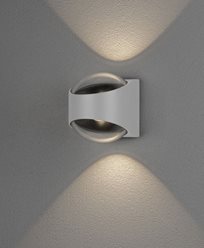 Konstsmide Bitonto vägglykta upp/ned vit LED.