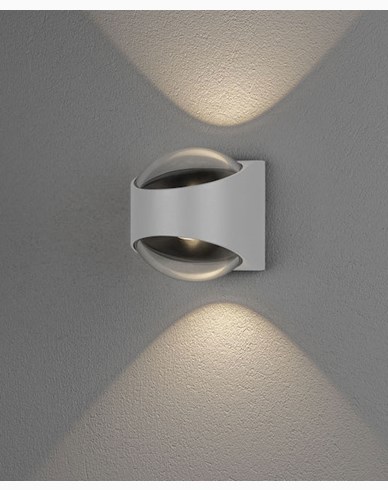 Konstsmide Bitonto seinävalaisin ylös / alas valkoinen LED.