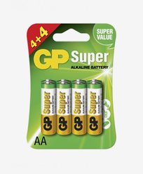 GP Batteries Super Alkaline AA 4+4