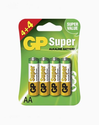 GP Super Alkaline AA 4+4