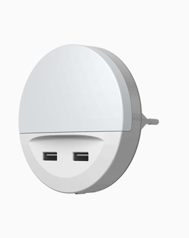LEDVANCE LUNETTA® USB White, yölamppu seinäpistorasiaan USB