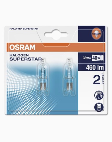 Osram HALOPIN halogeenilamput SST 33W G9 2 kpl