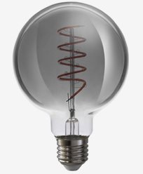 AIRAM LED-lamppu Hehkupallon muotoinen 95mm Smoke, himmennettävissä