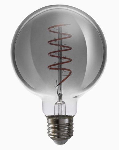 AIRAM LED-lampa Filament globformad 95mm Smoke, dimbar