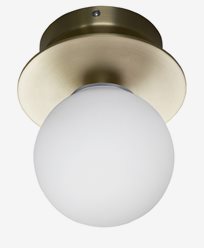 Globen Lighting Vegglampe Art Deco 24 Ip44 Børstet messing