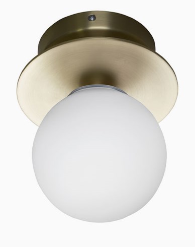 Globen Lighting Seinävalaisin Art Deco 24 Ip44 Harjattu messinki