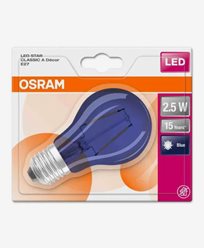 Osram LED-pære CL A DécorBlue E27 2W (15W)