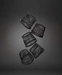 Konstsmide Stor lampskärm, svart rotting. 20x17x15,5 cm. 5 st
