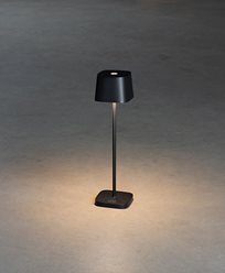 Konstsmide Capri Mini bordslampa usb 2700K/3000K dimbar fyrkantig svart