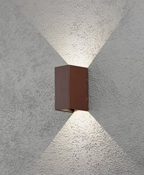 Konstsmide Cremona Vegglampe, rust 2x3W "High Power" LED