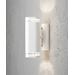 Konstsmide Modena seinälamppu ylös/alas GU10. 7512-250. valkoinen/läpinäkyvä alumiini