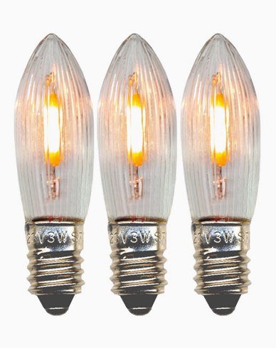 Star Trading Reservlampa 3-pack Spare Bulb Universal LED, E10 passar 4-16 lampor, 23-55V