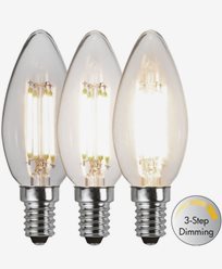 Star Trading LED-lamppu E14 C35 Clear 3-step