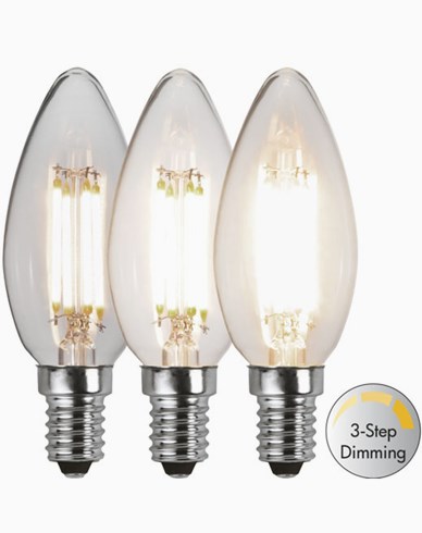Star Trading LED-lamppu E14 C35 Clear 3-step