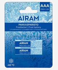 AIRAM Frostbatteri Litium FR03 AAA 2-pack