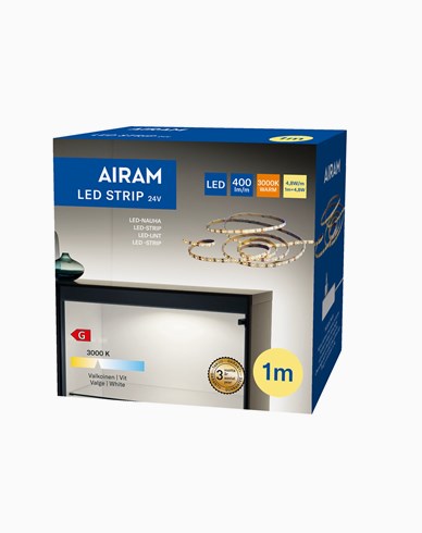 AIRAM LED-nauha 4,8W/m 3000K IP20 1m
