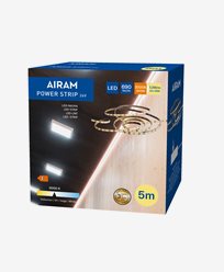 AIRAM Fremhev detaljer på en elegant måte og skap indirekte belysning med LED-strips belysning. Fest LED-lystripen på en ren overflate ved hjelp av 3M-tapen bak båndet. LED-strips båndet er smalt og har lav profil, noe som gjør det enkelt å installere i små og