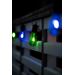 Konstsmide Ljusslinga E27 med 10 färgade LED-lampor 5V/IP44