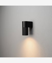 Konstsmide Temi Vägglampa ned LED Svart GU10 Klart glas