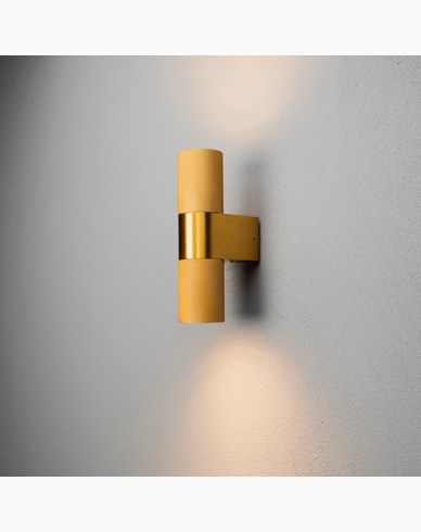 Konstsmide Temi Vegglampe opp/ned LED GU10 Gull med Klart glass