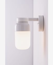 Ifö Electric Ohm Wall Seinävalaisin LED E27 Valkoinen 100/210 Opaali IP44