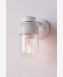 Ifö Electric Ohm Wall Vägglampa LED E27 Vit 100/210 Klarglas IP44