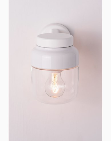 Ifö Electric Ohm Wall Vegglampe LED E27 Hvit 140/205 Klarglass IP44