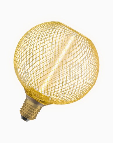 LEDVANCE LED-pære E27 Filament Straw Globe Gull 150lm DIM 3,5W/818