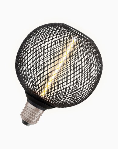 LEDVANCE LED Lampa E27 Filament Straw Glob Svart 110lm DIM 3,5W/818