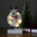Konstsmide Elg Juledekorasjon i tre og bomull 6 LED 2xAA