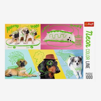 1000 bitar - Neon color line, Dogs