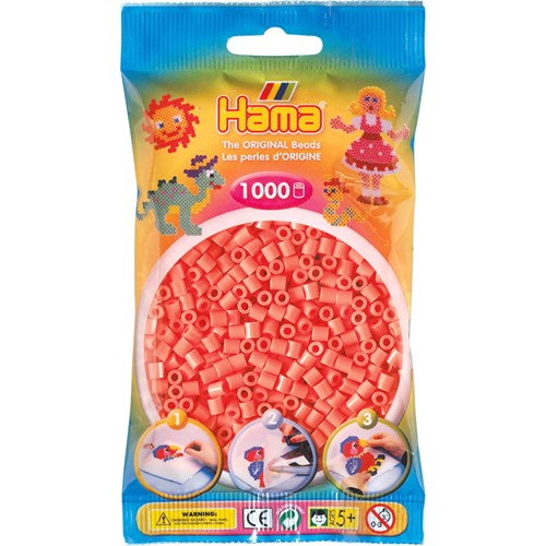 Pärlor Hama midi nr 44, 1000 st, röd pastell