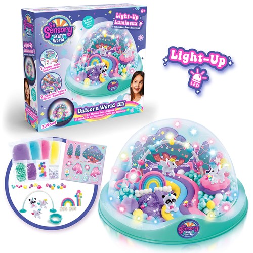 So Sensory Light-up Unicorn world dome