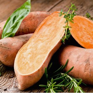 Sötpotatis, vit
