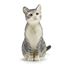 Schleich katt, grå sittande