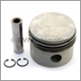 Piston, B20/B30 +0,015" -'73(Mahle)     22 mm gudgeon pin