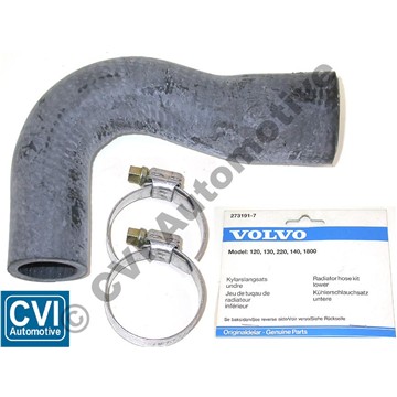 Rad. hose kit lower, AZ 67-70/140 67-68/1800 '69 (hose 673196 + clamps)