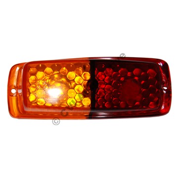 Taillamp lens, Duett red/amber