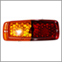 Taillamp lens, Duett red/amber