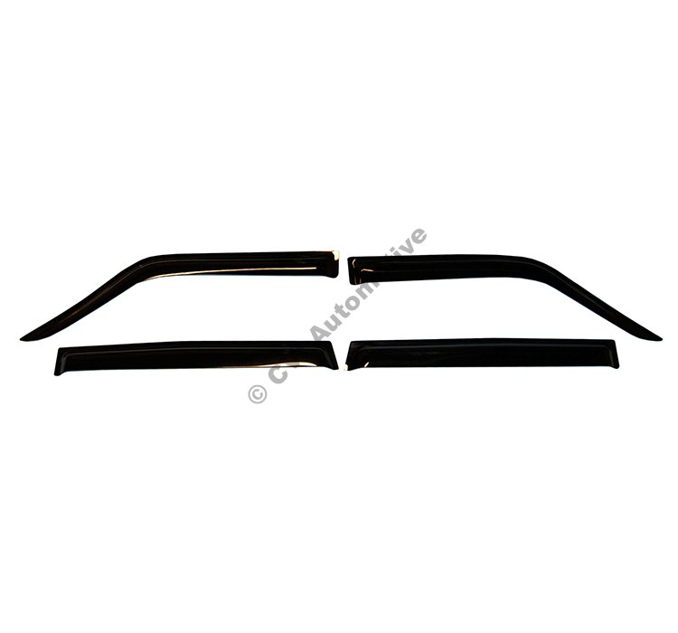 Door glass wind deflector set 240/260 (4 doors) (black tinted, exterior