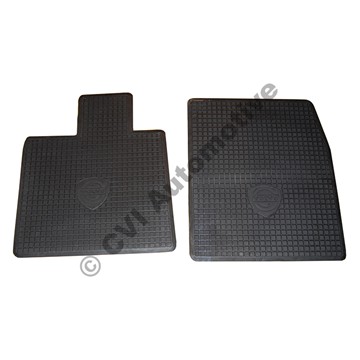 Rubber accessory floor mat set P1800 black -'69 LHD
