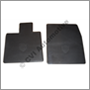 Rubber accessory floor mat set P1800 black -'69 LHD